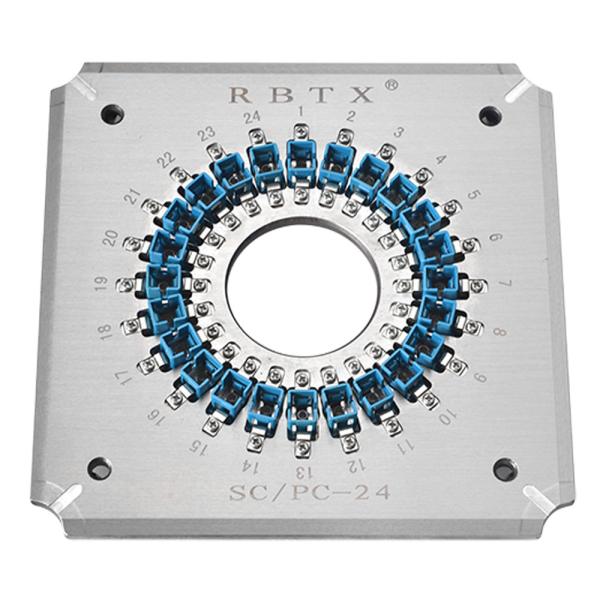 SCPC24 Polishing Holder 24 Ports SC/PC Fiber Optic Patch Cord Connectors Tip Grinding