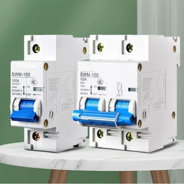 Mini MCB 40A 50A 63A 80A 100A 125A DC MCB disyuntor miniatura miniatura profesional de SWM-125 1p 2P 3P 4P