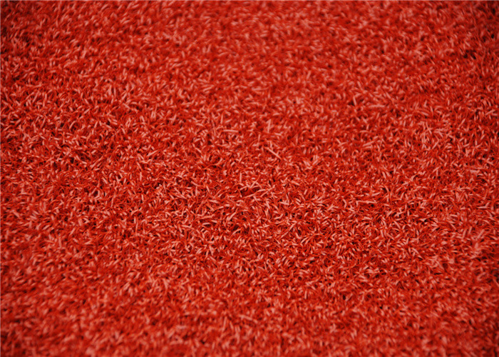 Environmental Mini anti-slip Golf Artificial Grass , Red or Olive Green Fake Turf