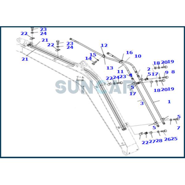 Набор уплотнения цилиндра 878000416 рук приспосабливает набор уплотнения гидравлического цилиндра KOMATSU PC45-1 PC45R-8