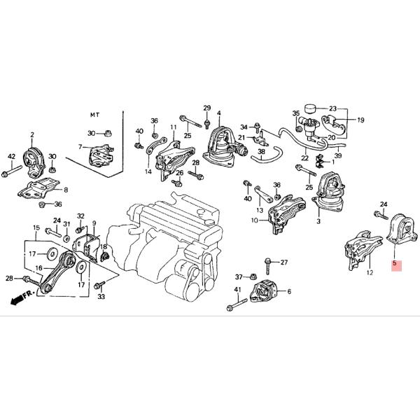 Rear Rubber Engine Mounts 50810-SM4-000/010 Honda Accord 1990-1993 2.0 L MT Engine Insulator