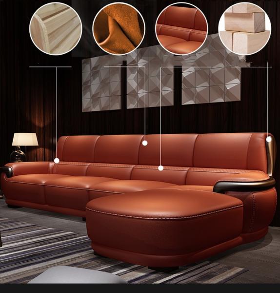 High End Nordic Style Leather Sofa Multi Seater For 5 Star Hotel / Home