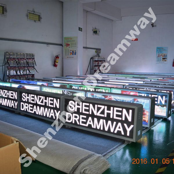 Outdoor SMD 2727 PH5 Taxi LED Display Advertising with 192 by 64 Pixels