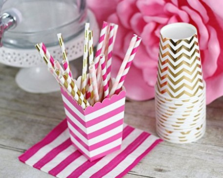 Kraft Paper Bar Accessories Type Drinking Straws Biodegradable Paper Straws with Box