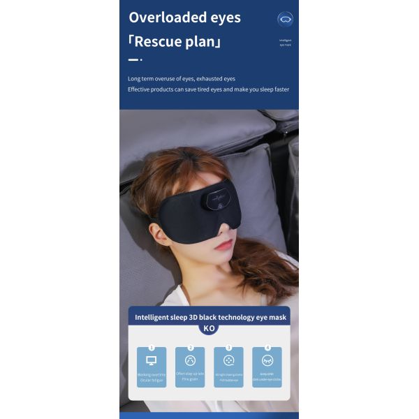 Wireless 3D Eye Massager with Multiple Massage Modes and Electric Heating for Eye Stress Relief