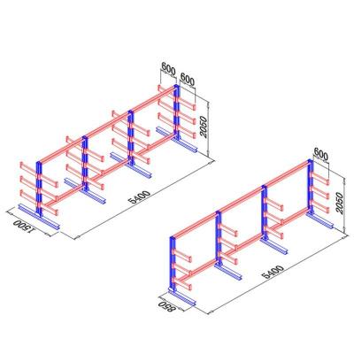 100mm Warehouse Cantilever Racking Systems SGS Industrial Cantilever
