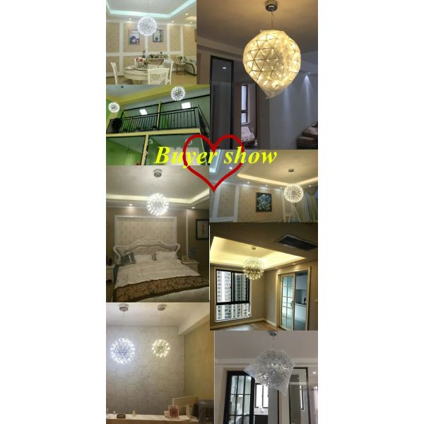 Modern Brief Loft Spark Ball LED Pendant Light  Raimond II Pendant（WH-AP-615）