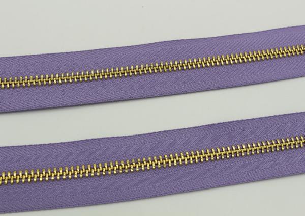 Standard Y / Corn Teeth Long Chain Zipper 5#  48 Inch  Light Purple Tape Customized