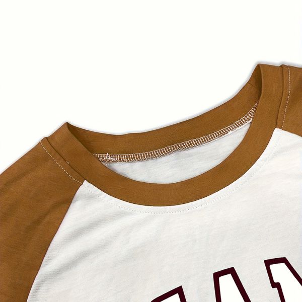 Vintage Print Cotton Long Sleeve T Shirt Embroidery Cotton Polo T Shirt