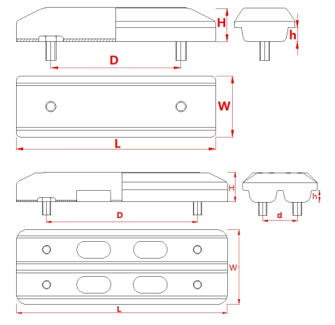 Болт экскаватора 135 тангажей на резиновом следе прокладывает длину 400mm