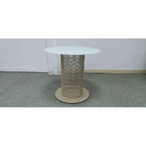 Restaurant PE Boho Rattan Coffee Table Coffee Aluminum All Weather Wicker Patio Table Chair