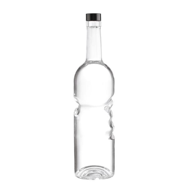 Material de base vidro 500ml 700ml 750ml Vidro garrafa de uísque garrafa de vodka para cosméticos