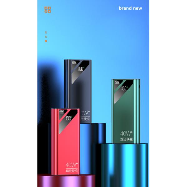 New Arrival 40w Led Battery Display Fast Chargering Portable Charger Power Bank 20000mah Quick Charge 3.0 Power Bank for Phone