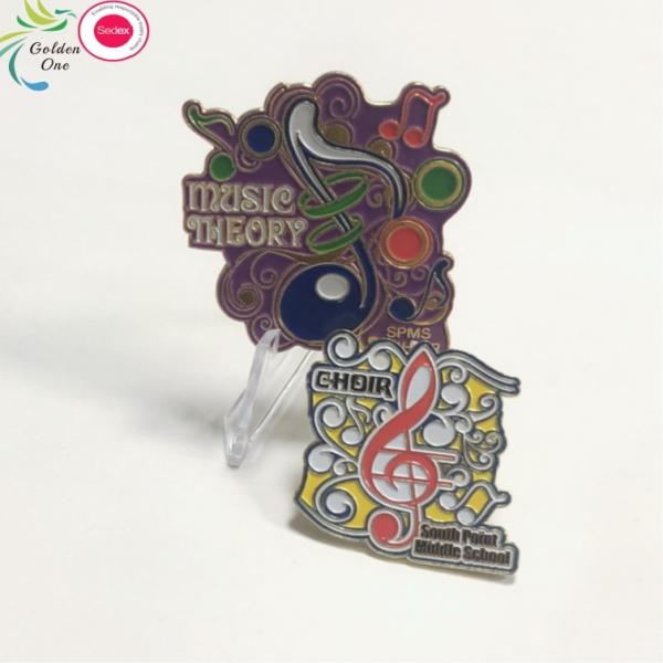 metal plated badge cute glitter anime cartoon brooch flower shape carival custom soft hard enamel pins 