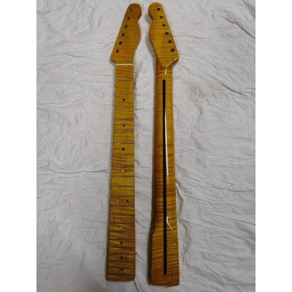 Custom Grand Paddle Guitar Headstock Unfinished Roasted Maple ST Guitar Neck Electric Acoustic Guitar Accept Kinds OEM
