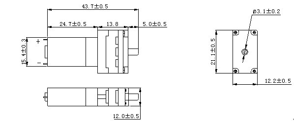 AIRJET Fluid transfer pump 3V electric mini air pump KMP12A-3A
