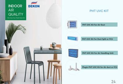 UV lamp installed kit, PHT UVC Kit for fan coil units installed on air return box help kill virus and baterial