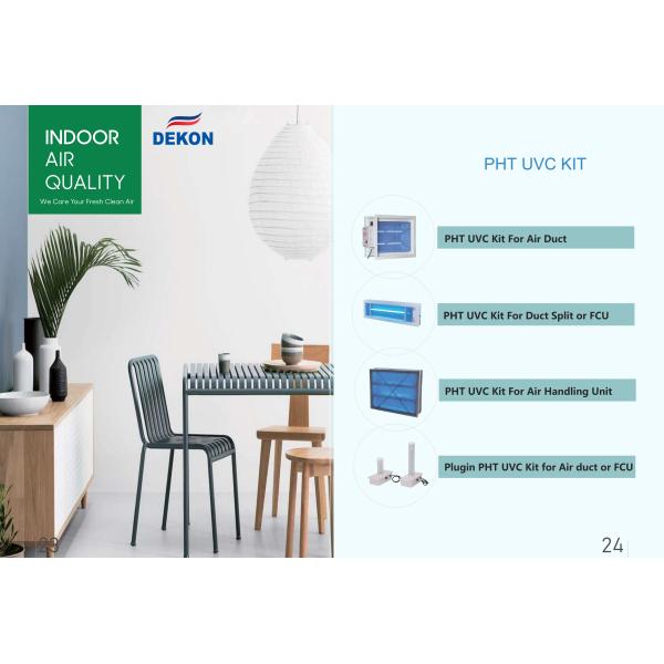 UV lamp installed kit, PHT UVC Kit for fan coil units installed on air return box help kill virus and baterial