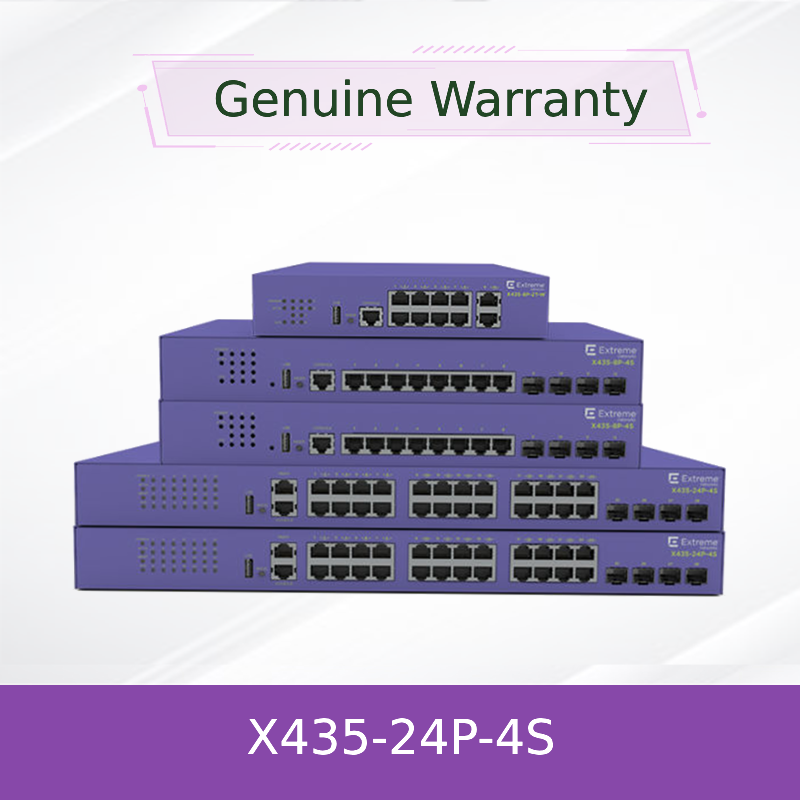 24P Коммутатор Extreme Networks X435 AVB X435 4S 68 Гбит/с 50.6 Mpps новый и оригинальный