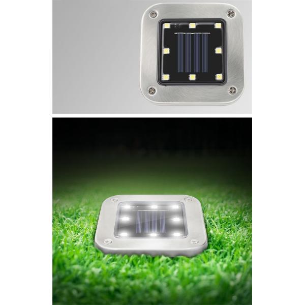 1- Aluminum Outdoor Solar Powered Light for Lawn Garden Buried Pathway in Square Shape