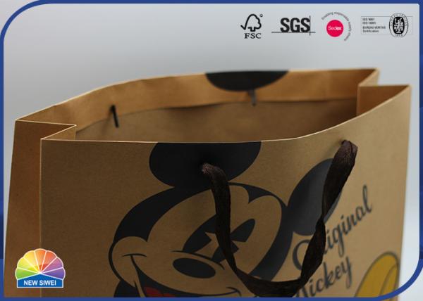 sacos de compras do papel de embalagem de 190gsm com gravação do revestimento UV para presentes das promoções