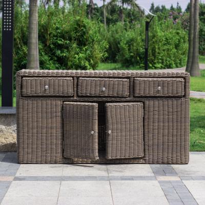 Classic Design Furniture 100% Handwoven Outdoor Tall Table and Chair Set with Waterproof/Sunproof/Durable Function