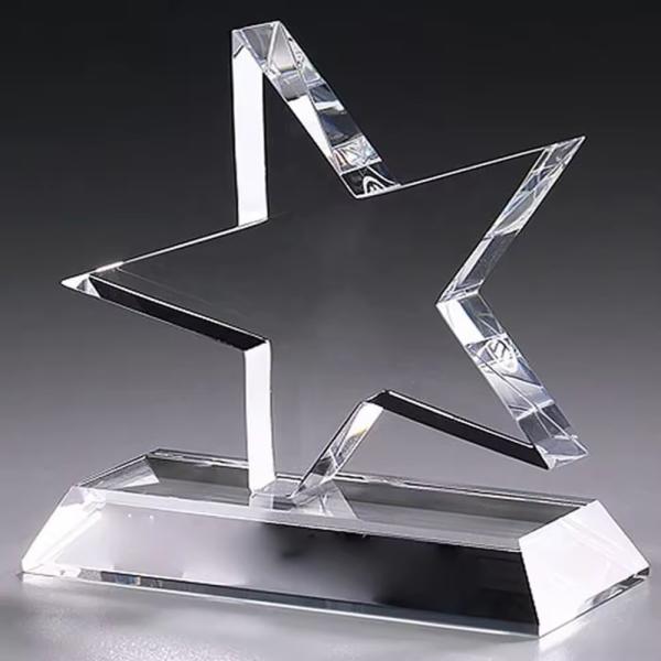 OEM Transparent Clear Freestanding Acrylic Plaque For Anniversary Souvenirs Gifts