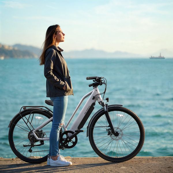 TST C624 Adult Electric Mountain Bike Rear Hub Motor Steel Frame Disc Brake Brushless Motor 10.4Ah Lithium Battery