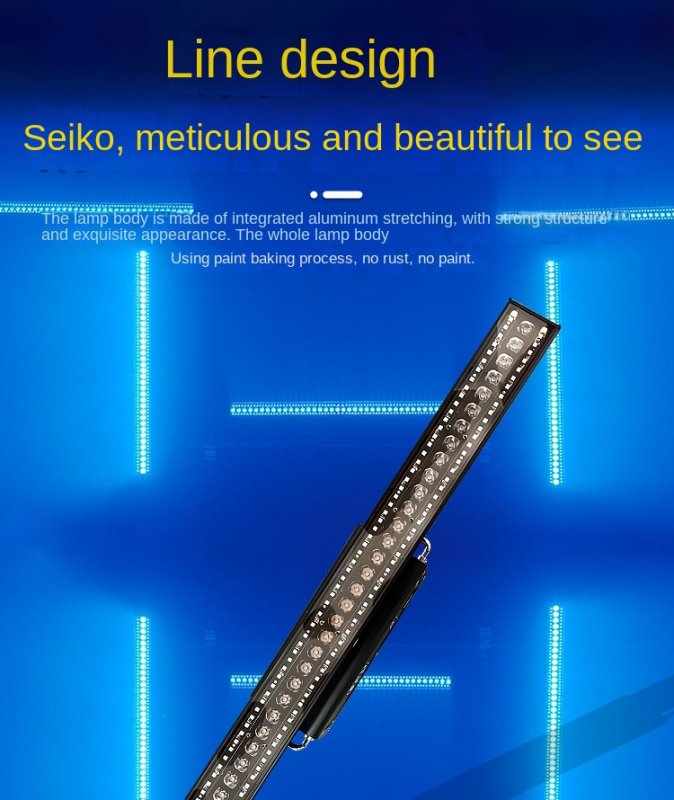 AOYALONG 38*10W RGBW LED Moving Head Curtain Light Live Room Matrix Strobe Backlight Stage Light DMX512 Control Aluminum IP20
