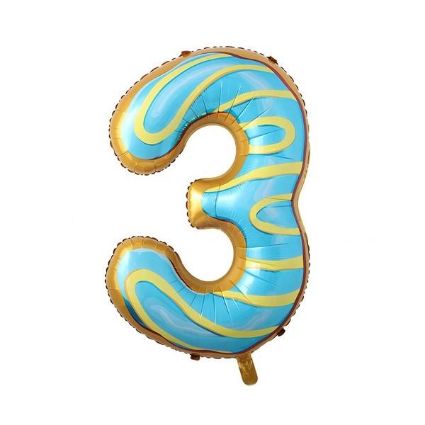 Doughnut Party Foil Balloon Children'S Birthday Party 32 Inch Foil Number Balloons