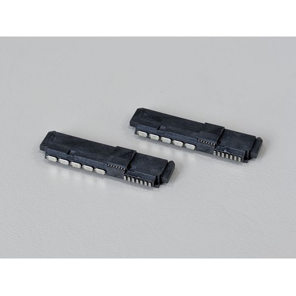 SAS 29P Right-Angle Solder wire Female Cable Connector with Positioning Peg, 15U Gold-Plated Electronic Electrical terminals Signal Connector for Server & Power Transmission