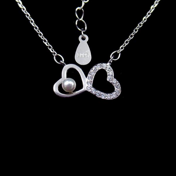 Lucky Silver Pearl Necklace Pure 925 With Horseshoe U Shape Items