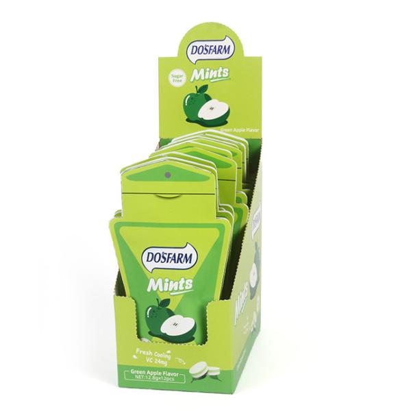 Охлаждая вкуса Яблока мяты сахара конфета свободного зеленого овальная форменная полная витамина C