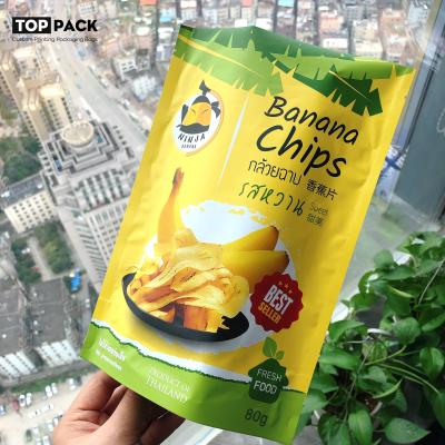 Matte Finished Plastic Laminated Stand Up Pouch Banana Chips Packaging Bag