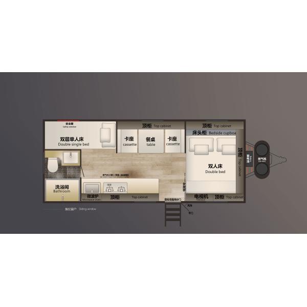 Портативный трейлер перемещения стеклоткани меняет тип софу топлива места карты туристов Rv стеклоткани