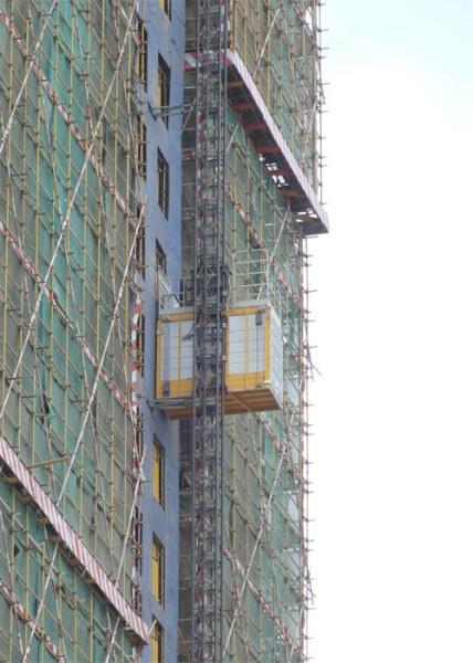 Elevador aprovado da cremalheira e do pinhão da gaiola de SC200 VFD único