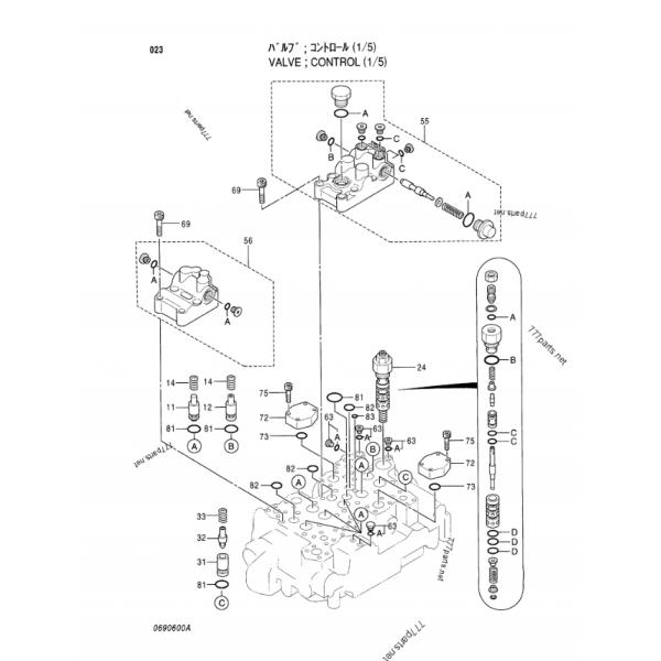 Excavator Control Valve Media Oil For Crawler Excavators Communication Adapter Solution