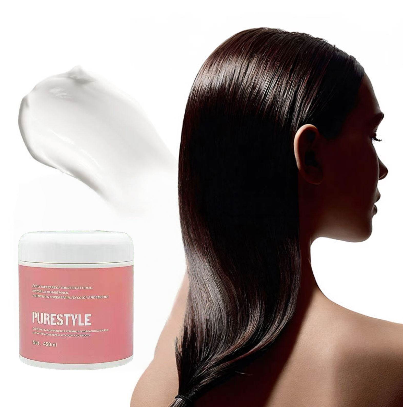 450ml Organic Hair Mask Smoothing Collagen Keratin Treatment Hair Care Conditioner Hair Straightening Cream OEM