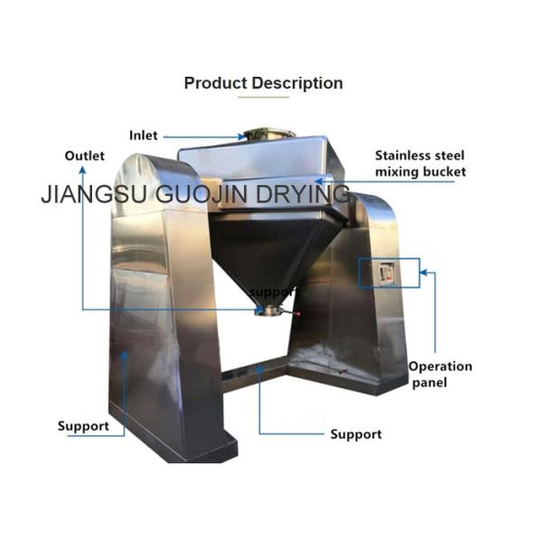 Машина 500L фармацевтического конуса квадрата порошка 2.2KW смешивая