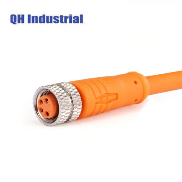 Ip67 M8 Connector 4 Pin a Code PVC with Cable Female Straight Industrial Wire Cable Connector Waterproof