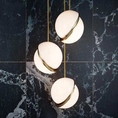 Conception de boule ronde accrochant le montage léger de lampe pendante pour la salle à manger de cuisine