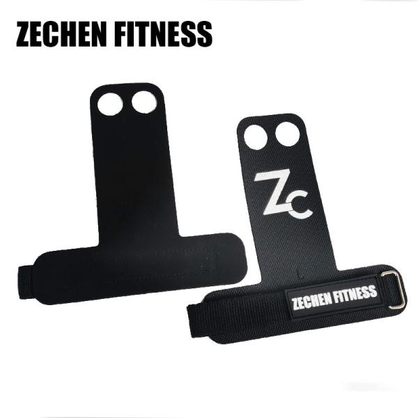 2 Holes Gymnastics Hand Grips For Pull Ups 2mm Black Diamond Microfiber Leather