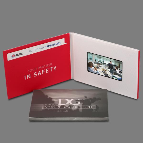 Custom Video Greeting Cards Lcd Brochure With Video Screen , 4.3-10 Screen