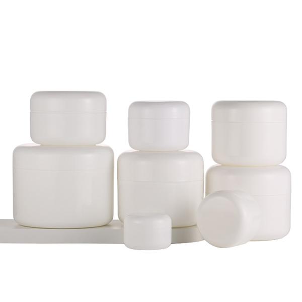 Round White Cream Packaging Jar , Body Cream 50g Cosmetic Jars