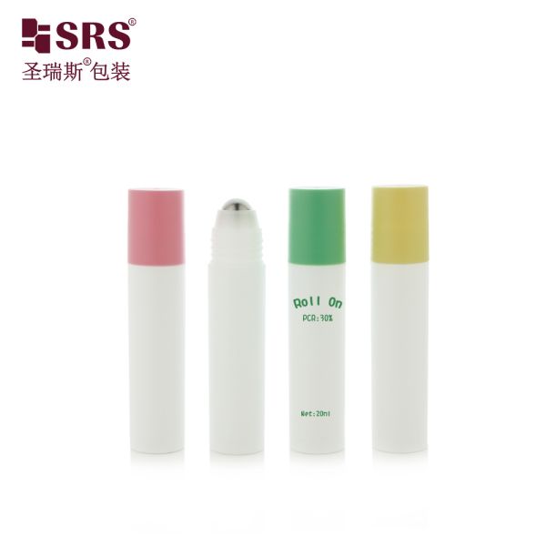 RPPI 20ml Flat Bottom PP PCR Plastic Roller Ball Big Small Ball Choice Empty No Leakage Packaging