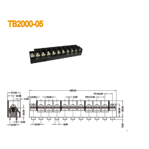 Соорудите блоки барьера 20.00mm 600V 75A 11P терминальные