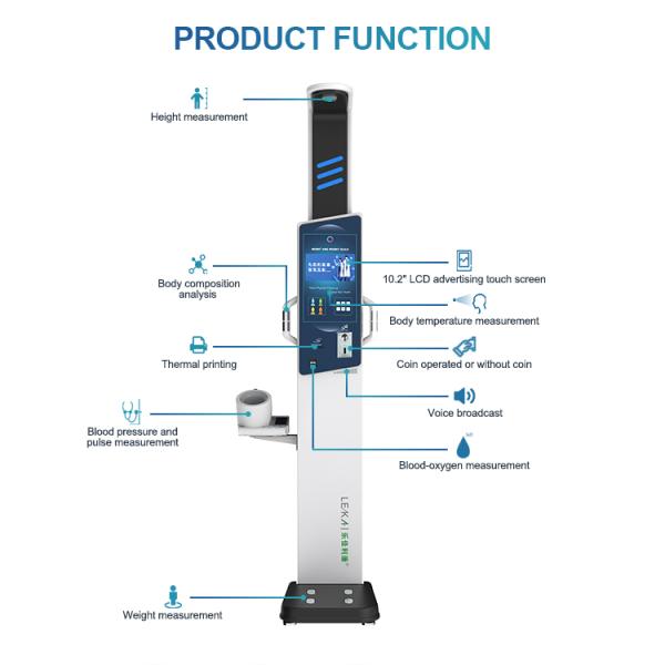 Weight Height Body Fat Analyzer Scale for Self Service Body Health Checking Machine