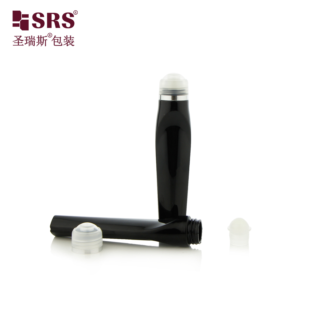 12ml  PETG Roll On Bottle Curved Body Empty Container for Eye Serum Essential Oil
