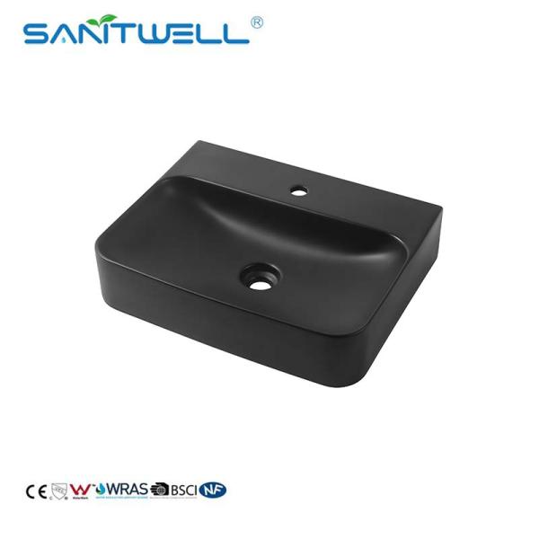 New Fashion Styles AB8522 Bathroom Sinks Rectangle Shape Matt Black Above Counter Wash Hand Basins