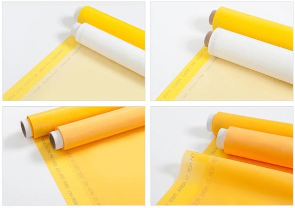 100% 120T Polyester Printing Screen Eco Friendly White / Yellow